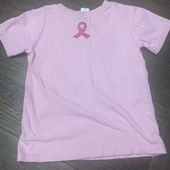 Tough Guys Wear Pink Cancer Awareness T-Shirt boys 3T Pink - Picture 2 of 3